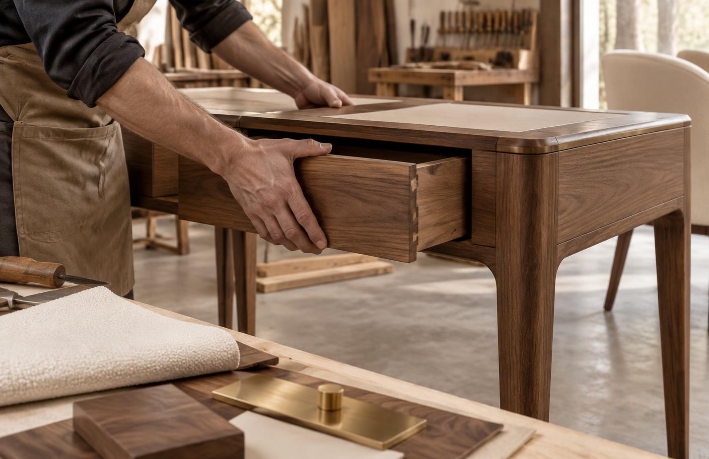 Détail de mobilier sur mesure ROVA